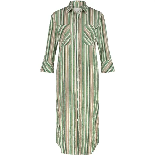 Rosina Kleid | Grün, Stilvolles und Nachhaltiges Hemdkleid , Damen, Größe: S - Jane Lushka - Modalova