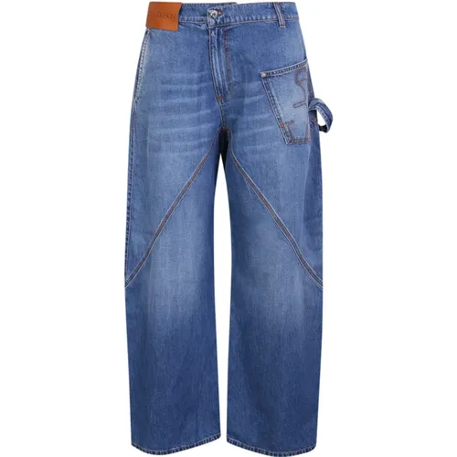 Verdrehte Wide-Leg Jeans , Herren, Größe: W31 - JW Anderson - Modalova