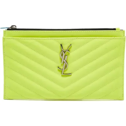 Pre-owned Leather clutches , female, Sizes: ONE SIZE - Yves Saint Laurent Vintage - Modalova