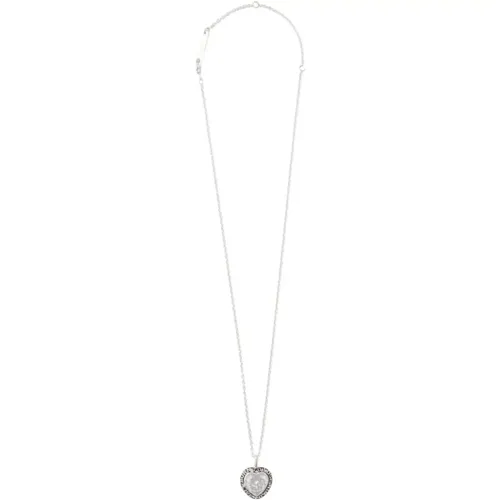 Silberner Ring Charme Halskette , Herren, Größe: ONE Size - Ambush - Modalova