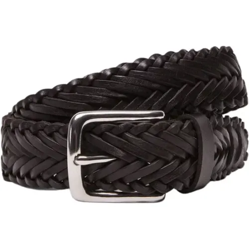 Hand-Plaited Leather Belt , male, Sizes: XL - Hackett - Modalova