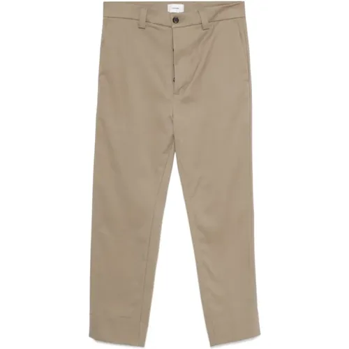 Cropped Hose in Khaki Mason Stil , Herren, Größe: W34 - Haikure - Modalova