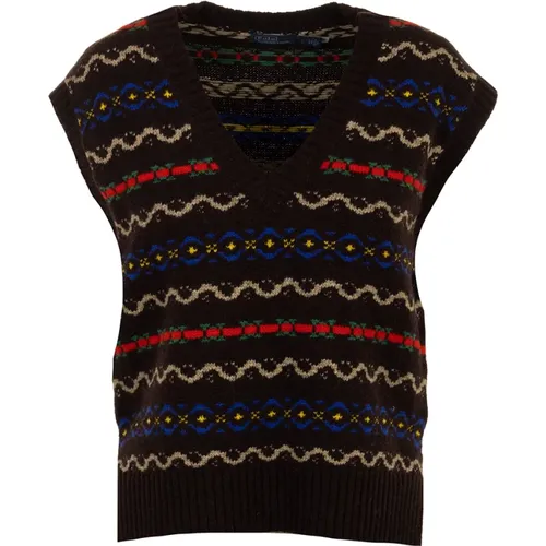 Braune Pullover , Damen, Größe: M - Ralph Lauren - Modalova