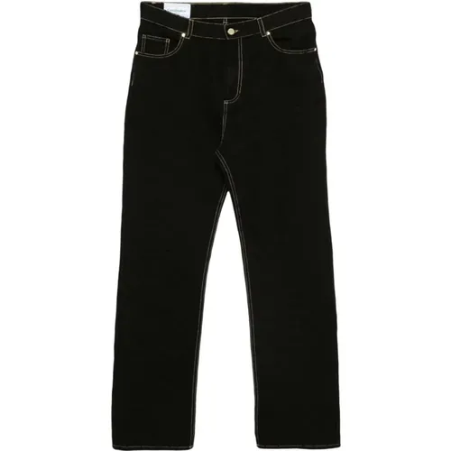 Jacquard logo denim jeans , male, Sizes: W32, W30 - Casablanca - Modalova