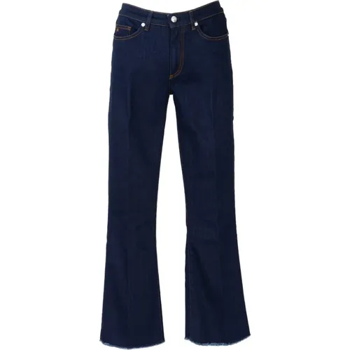 High-Waist dunkle Denim-Jeans , Damen, Größe: W27 - Nine In The Morning - Modalova