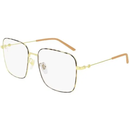 Gold Transparente Brille , unisex, Größe: 56 MM - Gucci - Modalova