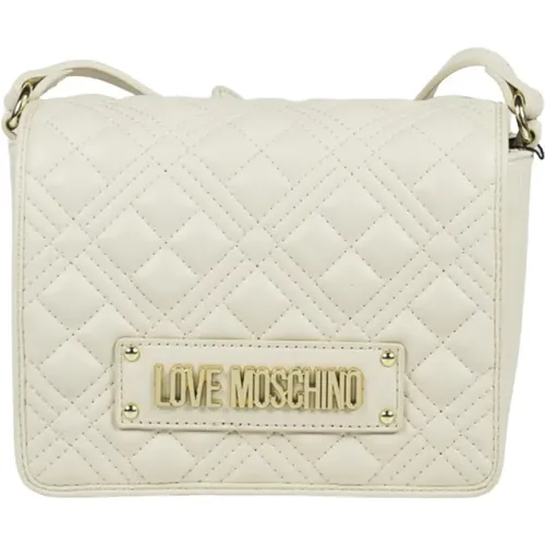 Shiny Quilted Shoulder Bag , female, Sizes: ONE SIZE - Love Moschino - Modalova