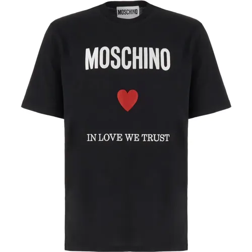 T-Shirts , Herren, Größe: L - Moschino - Modalova