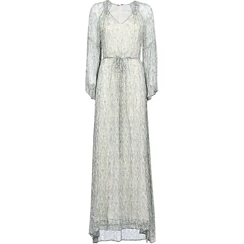 Printed Long Dress , female, Sizes: S - Skills & Genes - Modalova