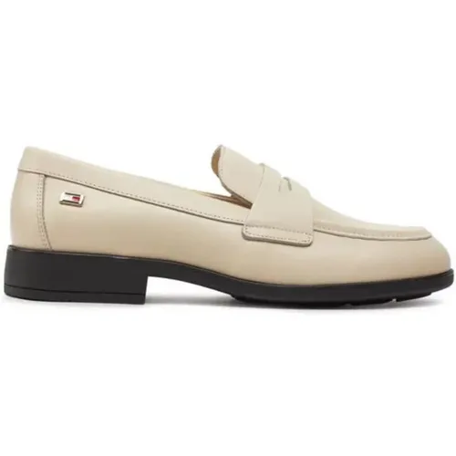 Klassische Loafer Slip On Stil , Damen, Größe: 38 EU - Tommy Hilfiger - Modalova