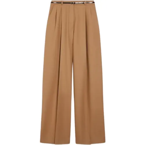 Weiße Wollflanellhose , Damen, Größe: 2XS - SPORTMAX - Modalova