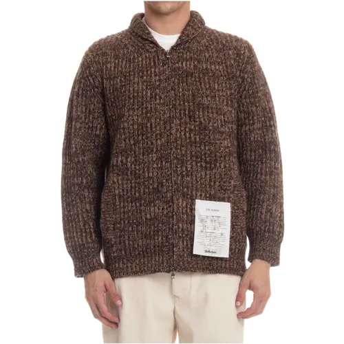 Melange Wool/Cashmere Zip Cardigan , male, Sizes: XL, L, 2XL, M - Ballantyne - Modalova