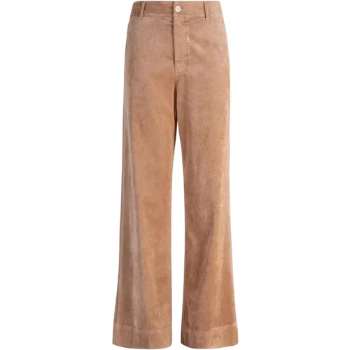 Earth Colored Palazzo Pants , female, Sizes: S - Pomandère - Modalova