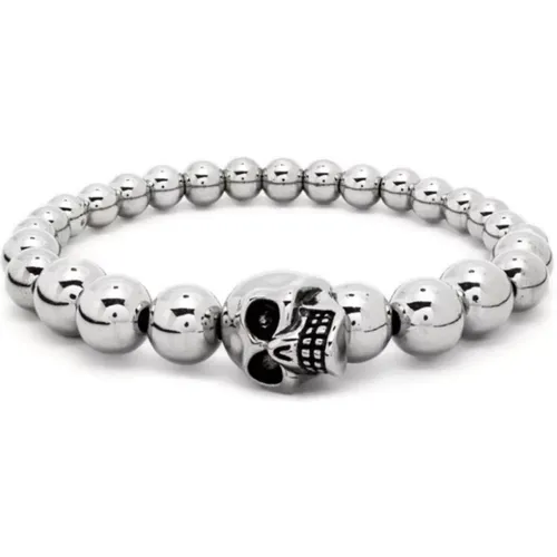 Elastisches Armband mit Skull Charm - alexander mcqueen - Modalova