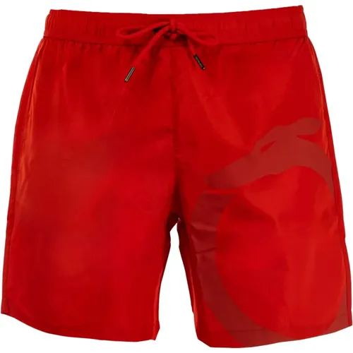 Herren Rote Boxer Badebekleidung Sommerstil , Herren, Größe: L - Trussardi - Modalova