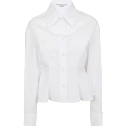 Reines Weißes Peplum Shirt , Damen, Größe: XS - Stella Mccartney - Modalova