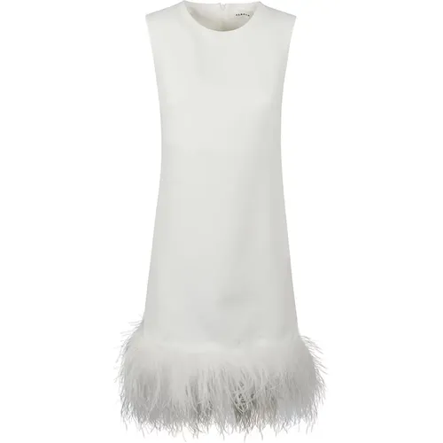 Feather-detail Round-neck Dress , female, Sizes: XS - P.a.r.o.s.h. - Modalova