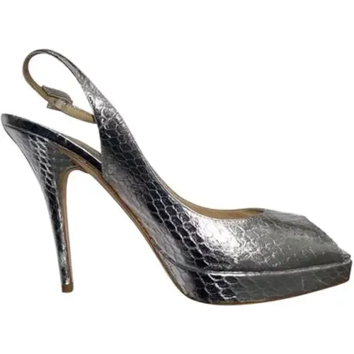 Pre-owned Leather sandals , female, Sizes: 6 1/2 UK - Jimmy Choo Pre-owned - Modalova