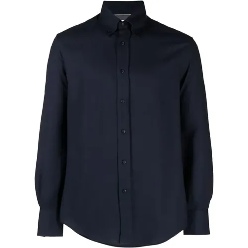 Italienisches Baumwoll-Kaschmir-Shirt , Herren, Größe: L - BRUNELLO CUCINELLI - Modalova