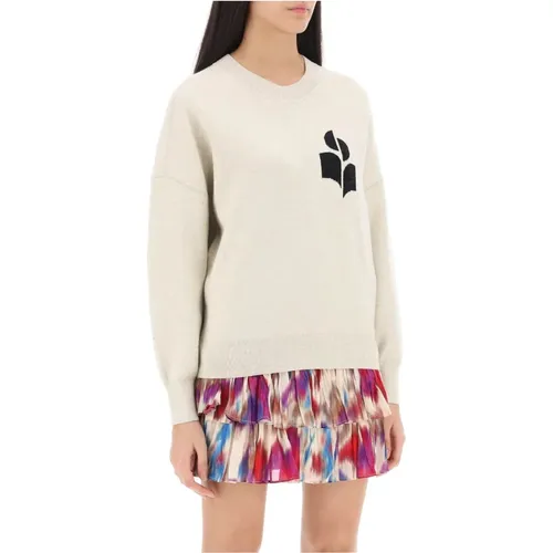 Pullover mit Logo-Intarsia , Damen, Größe: M - Isabel Marant Étoile - Modalova