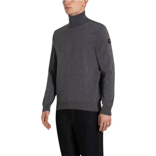 Regular Fit High Neck Turtleneck in Dyed Wool , male, Sizes: XL, S - PAUL & SHARK - Modalova