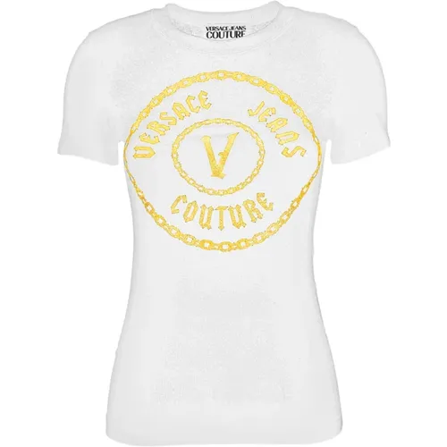 T-Shirts und Polos , Damen, Größe: M - Versace Jeans Couture - Modalova