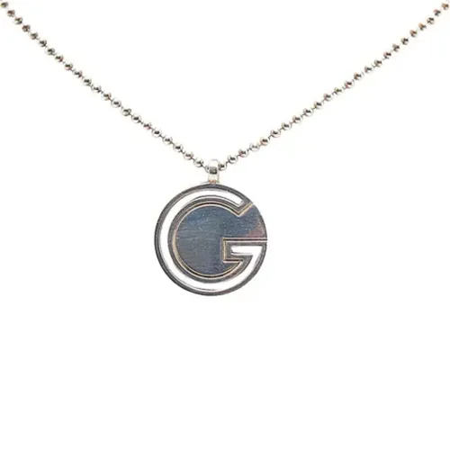 Pre-owned Silver necklaces , male, Sizes: ONE SIZE - Gucci Vintage - Modalova