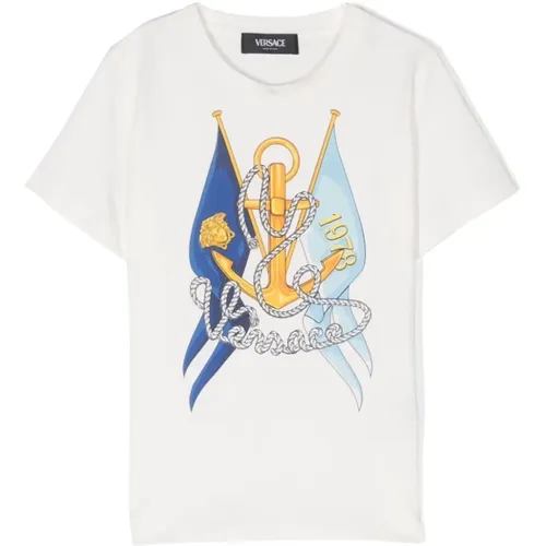 Kinder T-shirts und Polos mit Logo-Print - Versace - Modalova
