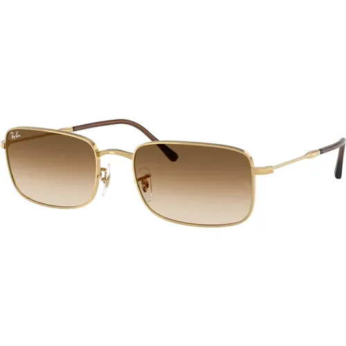 Gold Metal Frame Brown Gradient Sunglasses , unisex, Sizes: 56 MM, 59 MM - Ray-Ban - Modalova