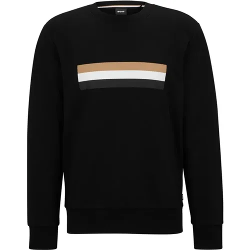 Relaxed Fit Sweatshirt with Signature Stripes , male, Sizes: S - Hugo Boss - Modalova