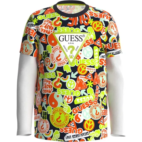 T-Shirt mit All-Over-Print Guess - Guess - Modalova