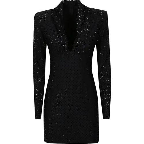 Rhinestone Mini Dress , female, Sizes: 2XS - Self Portrait - Modalova