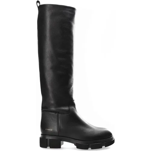 Knee-High Leather Boots , female, Sizes: 5 UK, 3 UK - Copenhagen Studios - Modalova