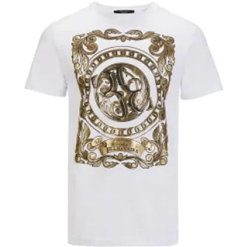 Black Logo Print Cotton T-Shirt , male, Sizes: XS - Billionaire - Modalova