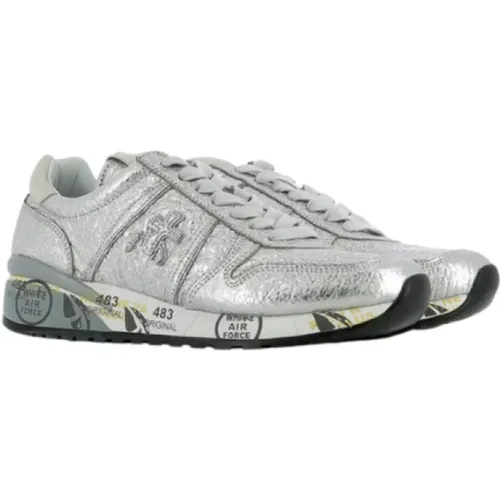 Silver Leather Diane Sneakers , female, Sizes: 5 UK, 7 UK - Premiata - Modalova