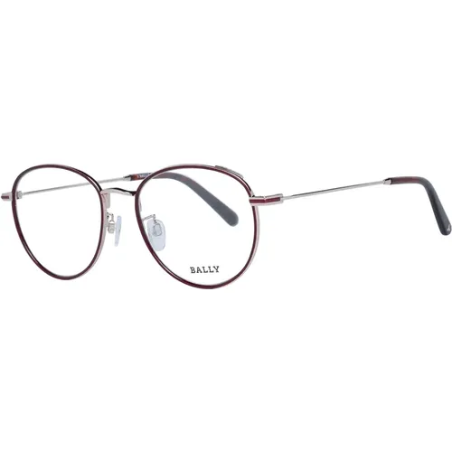 Burgundy Unisex Runde Optische Rahmen - Bally - Modalova