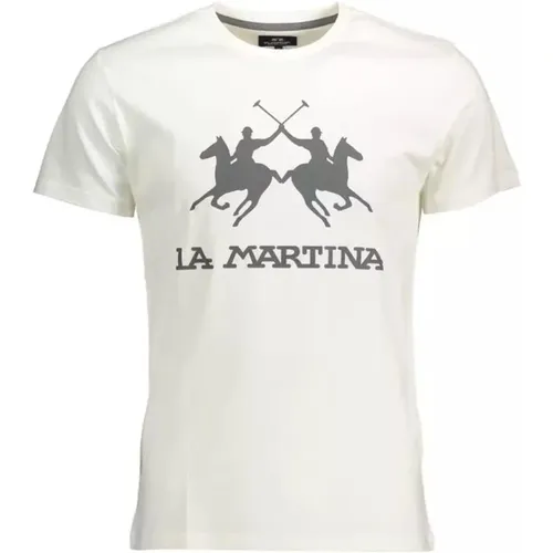 Stylisches Logo-Print Baumwoll T-Shirt , Herren, Größe: XL - LA MARTINA - Modalova