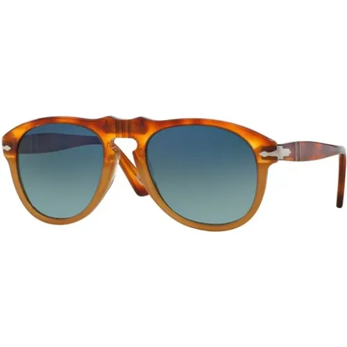 Klassische Sonnenbrille mit blauen Gläsern , Herren, Größe: 54 MM - Persol - Modalova