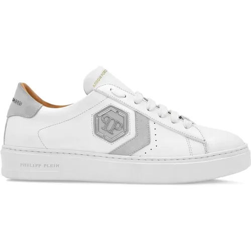 Weiße Hexagon Low-Top Sneakers , Herren, Größe: 40 EU - Philipp Plein - Modalova