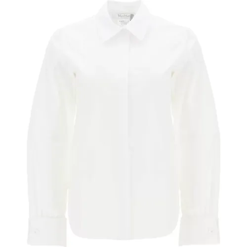 Klassische Weiße Button-Up Bluse , Damen, Größe: M - Max Mara - Modalova