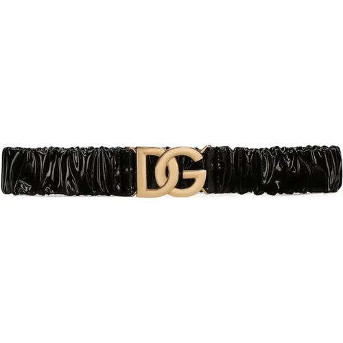 Elastic Logo Belt , female, Sizes: 75 CM, 80 CM, 85 CM - Dolce & Gabbana - Modalova