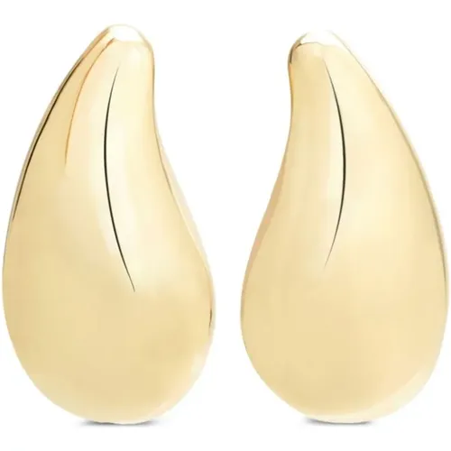 Gold Drop Earrings Elegant Clip Design , female, Sizes: ONE SIZE - Courrèges - Modalova