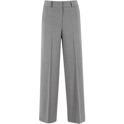 Tailored Wide Leg Trousers , female, Sizes: L, XS, M, XL - PESERICO - Modalova