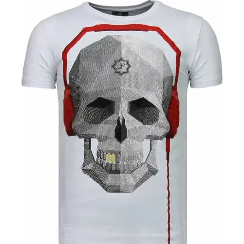Skull Bring The Beat - Herren T-Shirt - 5779W , Herren, Größe: L - Local Fanatic - Modalova