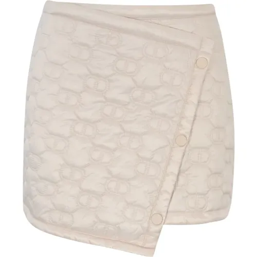 Quilted Logo Mini Skirt , female, Sizes: XS - Twinset - Modalova