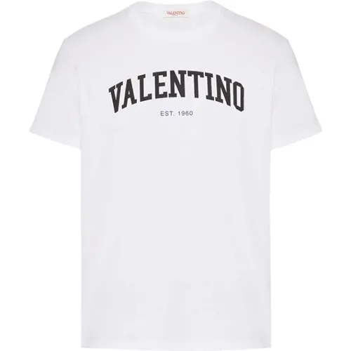 Mens College Logo T-Shirt , male, Sizes: S - Valentino - Modalova