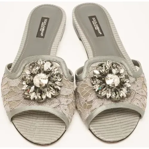 Pre-owned Lace flats , female, Sizes: 4 UK - Dolce & Gabbana Pre-owned - Modalova