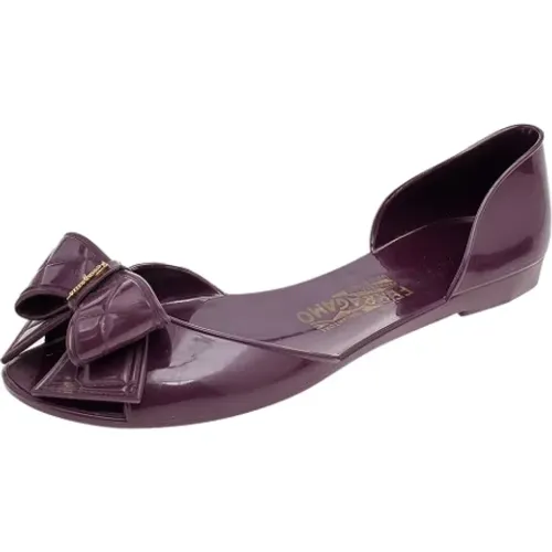 Pre-owned Fabric sandals , female, Sizes: 6 1/2 UK - Salvatore Ferragamo Pre-owned - Modalova