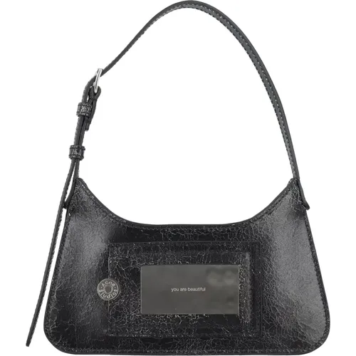 Cracked Leather Micro Shoulder Bag , female, Sizes: ONE SIZE - Acne Studios - Modalova