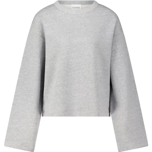 Gemütliches Crewneck Sweatshirt , Damen, Größe: M - closed - Modalova